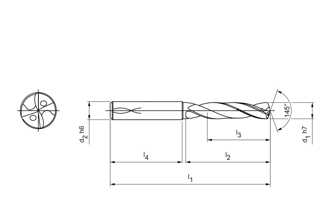 Produktzeichnung MEGA-Speed-Drill-Steel